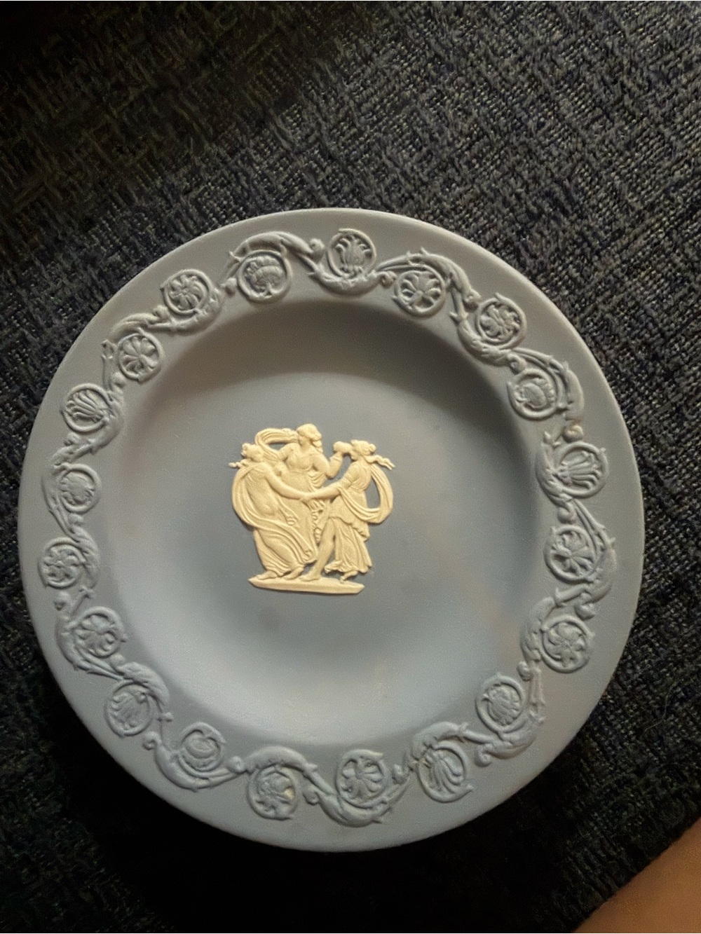 Wedgwood plates Decorative Blue Ceramic with Classical Relief